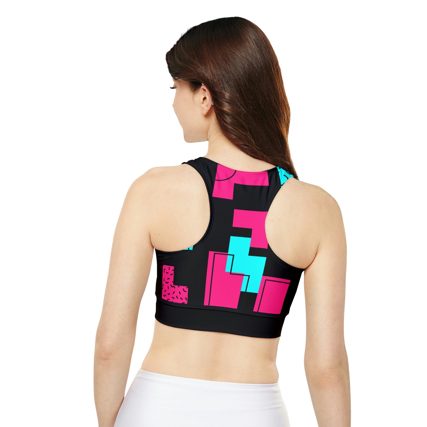 80' Made Me, Fully Lined, Padded Sports Bra, 80's Outfit