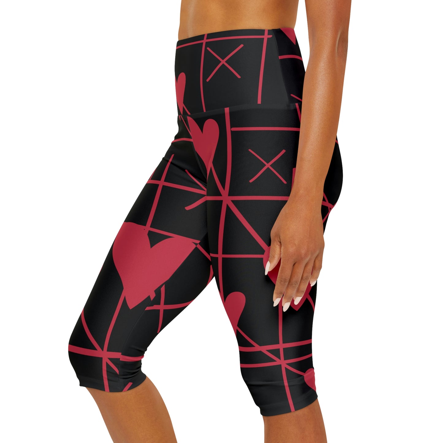 XOXO, Valentine's Day Yoga Capri Leggings, Love Yoga, Love Me, Love You Leggings