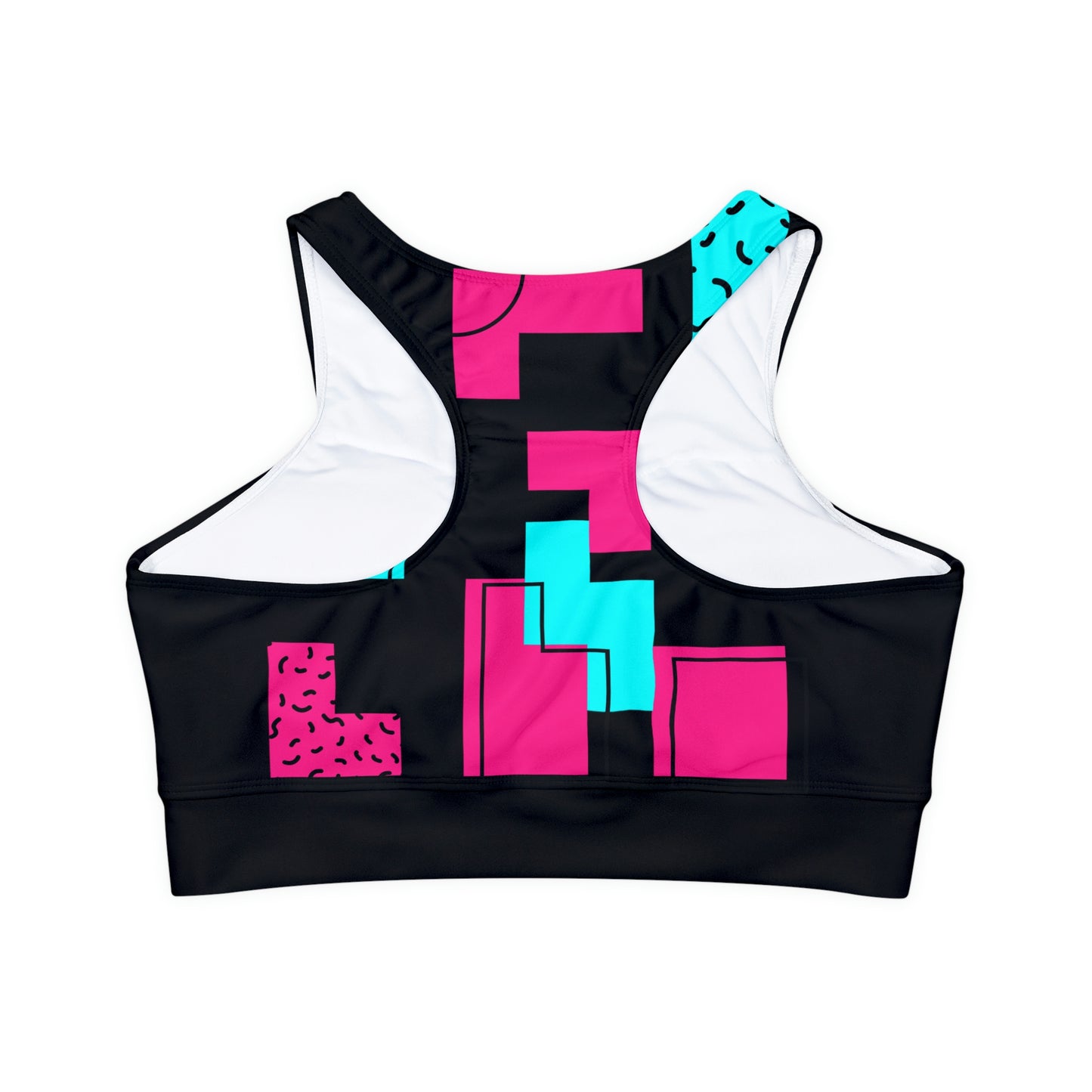 80' Made Me, Fully Lined, Padded Sports Bra, 80's Outfit