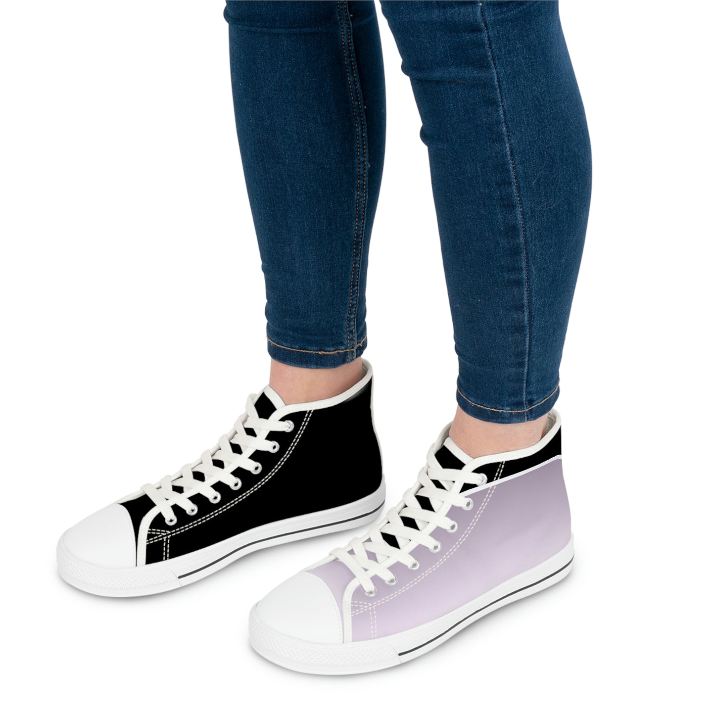 Women's High-Top Sneakers Purple Black White