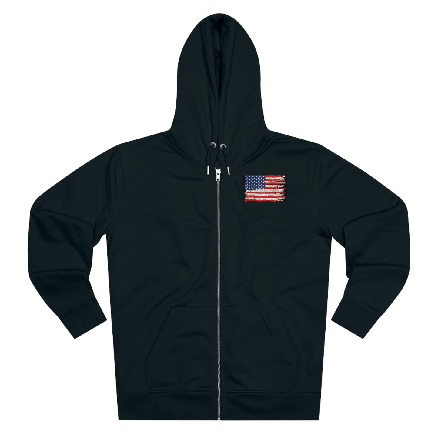 Distressed USA Flag Men's Cultivator Zip Hoodie