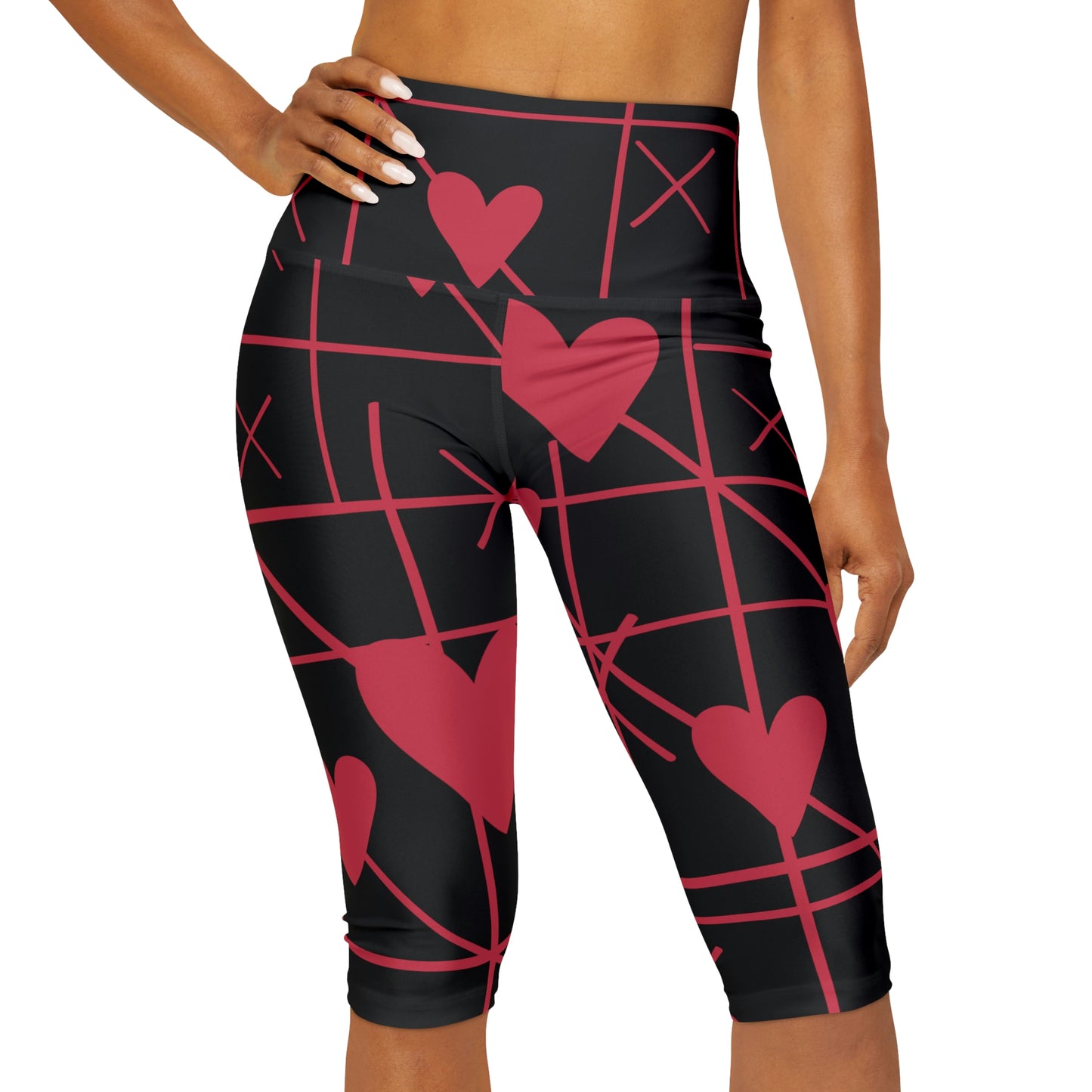 XOXO, Valentine's Day Yoga Capri Leggings, Love Yoga, Love Me, Love You Leggings