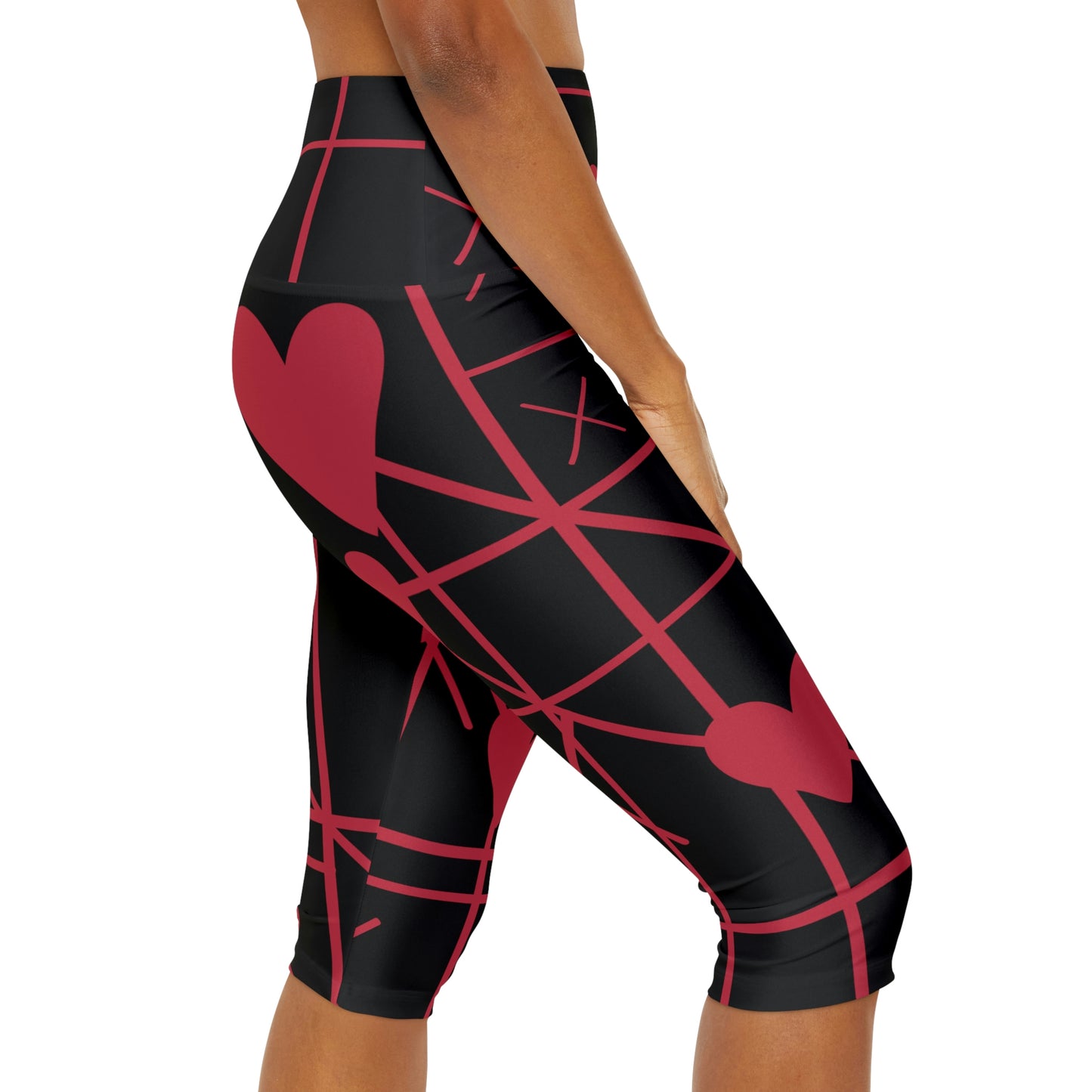 XOXO, Valentine's Day Yoga Capri Leggings, Love Yoga, Love Me, Love You Leggings