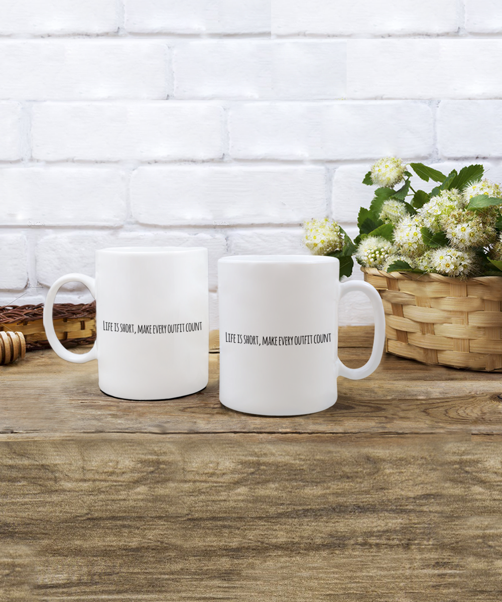 Fashion Designer Coffee Mug, Funny Gifts for Fashion Designer Apprentice New Job Graduate Life is short, make... A2CC8