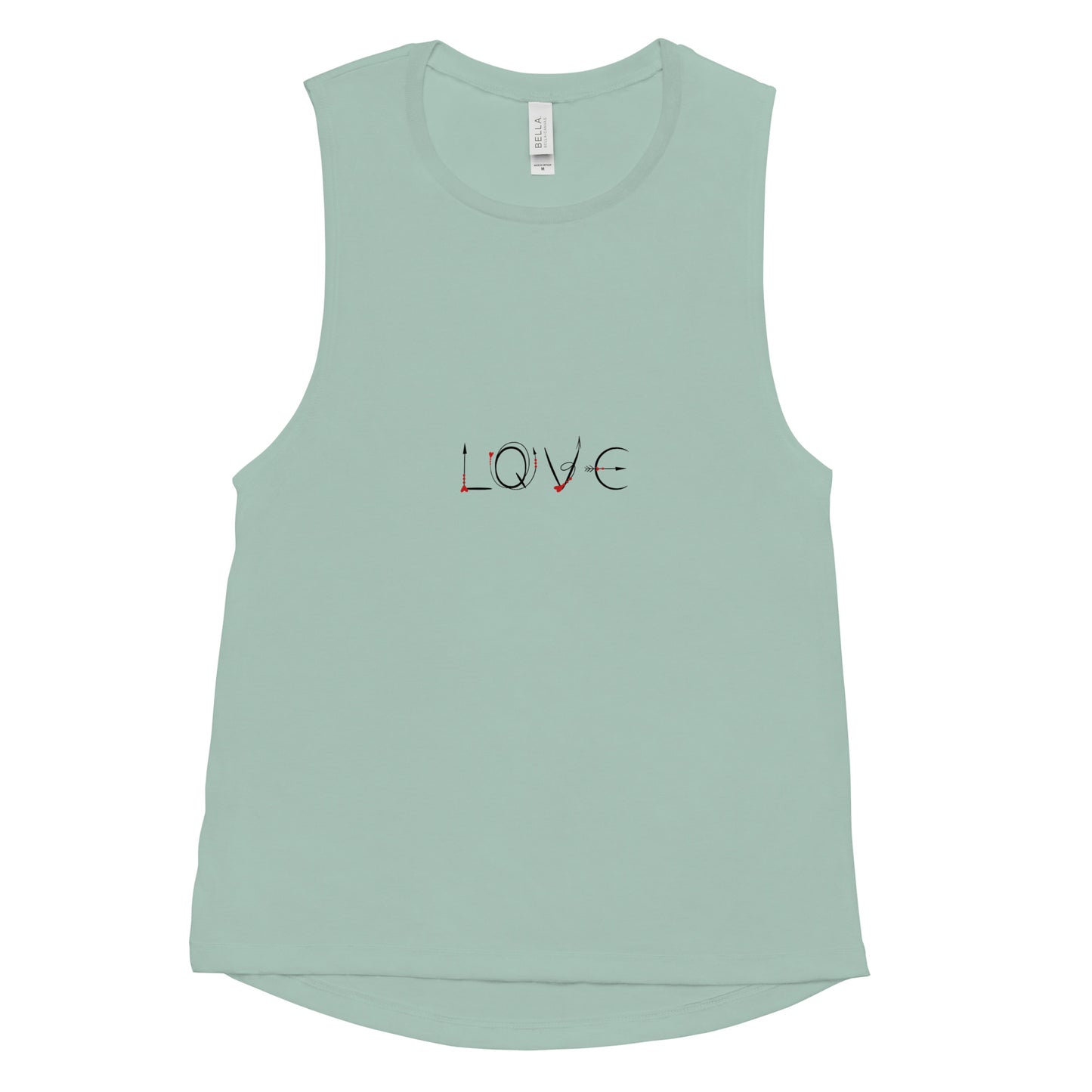 Love, XOXO Ladies’ Muscle Tank Top, Valentine's Day Gift, Yoga Tank Top, Gym Shirt, Loungewear