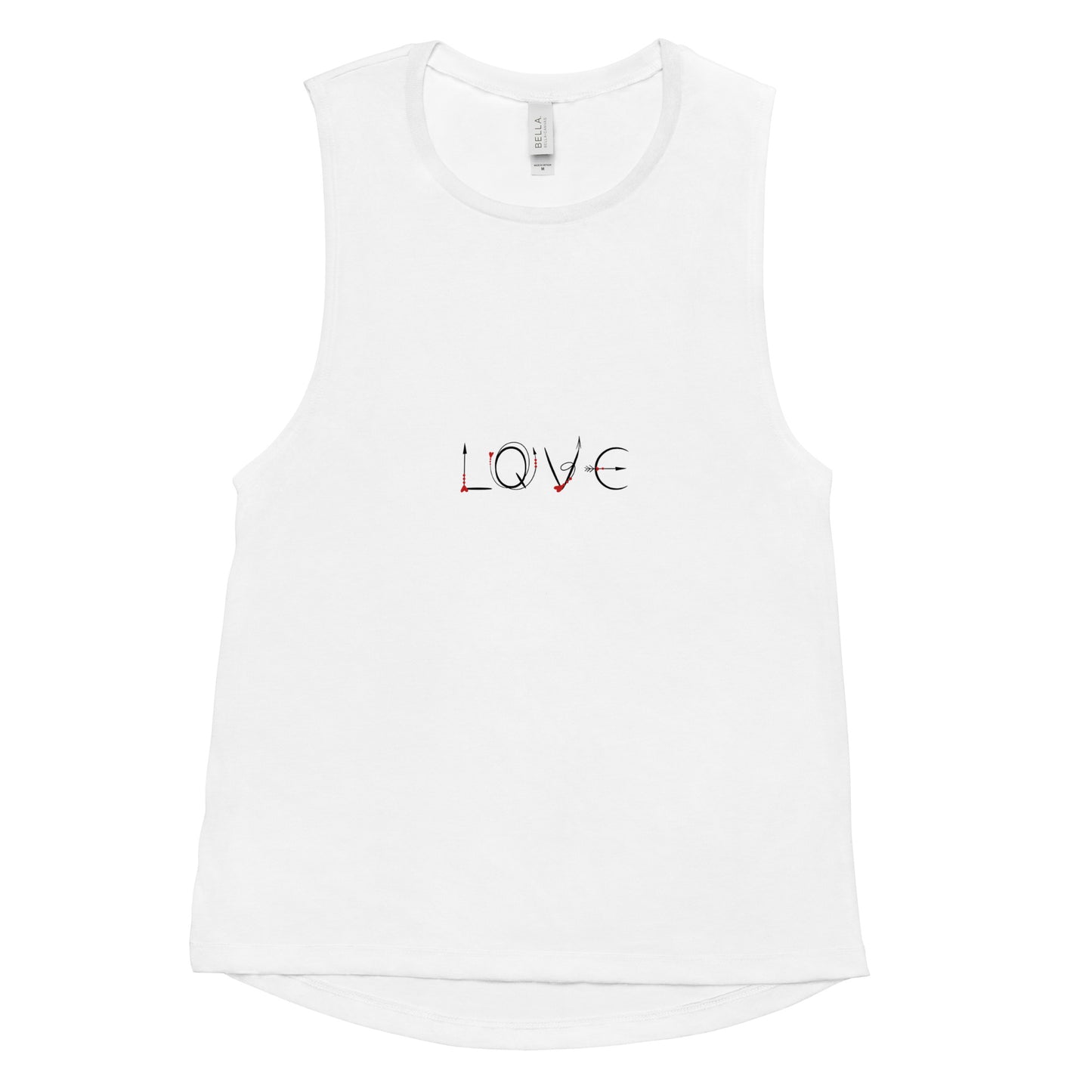 Love, XOXO Ladies’ Muscle Tank Top, Valentine's Day Gift, Yoga Tank Top, Gym Shirt, Loungewear